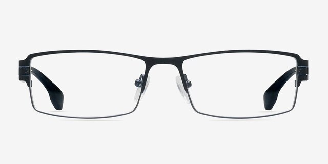 Poker Navy MetalEyeglass Frames from EyeBuyDirect, Front View