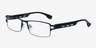 Poker Navy MetalEyeglass Frames from EyeBuyDirect, Angle View