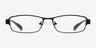 Cube Black MetalEyeglass Frames from EyeBuyDirect, Front View