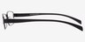 Cube Black MetalEyeglass Frames from EyeBuyDirect, Side View