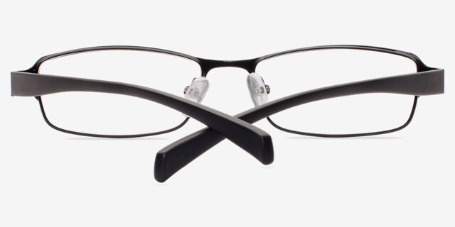 Cube Black MetalEyeglass Frames from EyeBuyDirect, Closed View