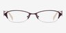 Keaton Violet MétalMontures de lunettes de vue d'EyeBuyDirect, Vue de Face