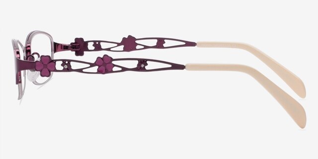Keaton Violet MétalMontures de lunettes de vue d'EyeBuyDirect, Vue de Côté