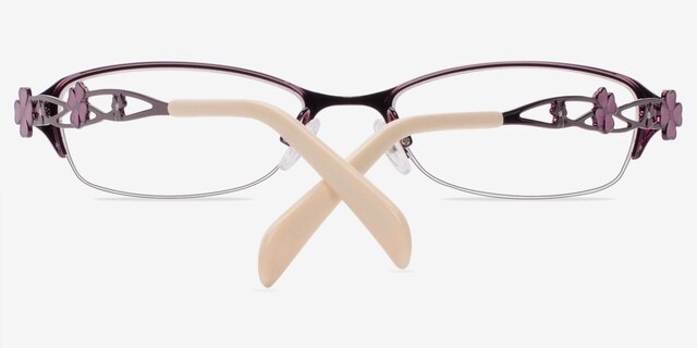 Keaton Violet MétalMontures de lunettes de vue d'EyeBuyDirect, Vue Rapprochée