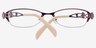 Keaton Violet MétalMontures de lunettes de vue d'EyeBuyDirect, Vue Rapprochée