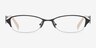 Keaton Noir MétalMontures de lunettes de vue d'EyeBuyDirect, Vue de Face