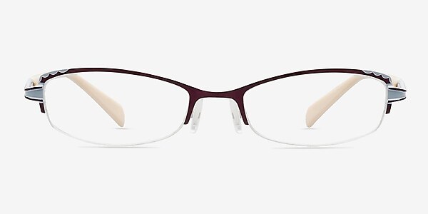 Evan Purple Metal Eyeglass Frames