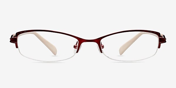 Evan Red Metal Eyeglass Frames