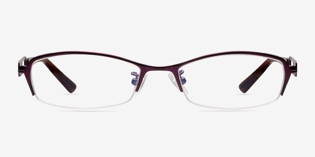 Abelard Purple MetalEyeglass Frames from EyeBuyDirect, Front View