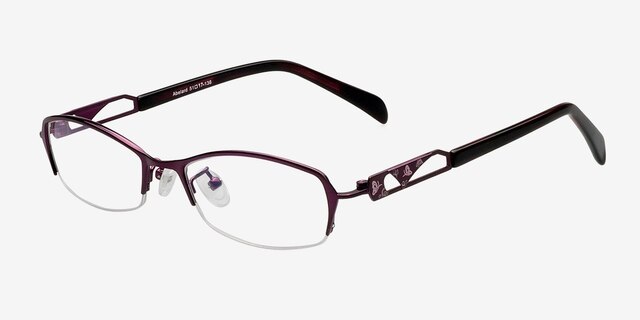 Abelard Purple MetalEyeglass Frames from EyeBuyDirect, Angle View
