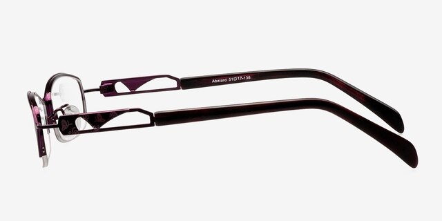 Abelard Purple MetalEyeglass Frames from EyeBuyDirect, Side View