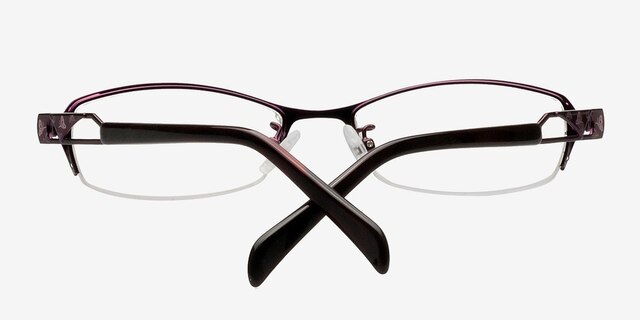 Abelard Purple MetalEyeglass Frames from EyeBuyDirect, Closed View