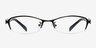 Abelard Black MetalEyeglass Frames from EyeBuyDirect, Front View