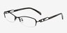 Abelard Black MetalEyeglass Frames from EyeBuyDirect, Angle View
