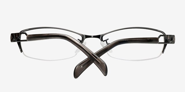 Abelard Black MetalEyeglass Frames from EyeBuyDirect, Closed View
