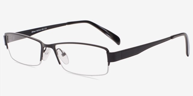 Alfred Black MetalEyeglass Frames from EyeBuyDirect, Angle View