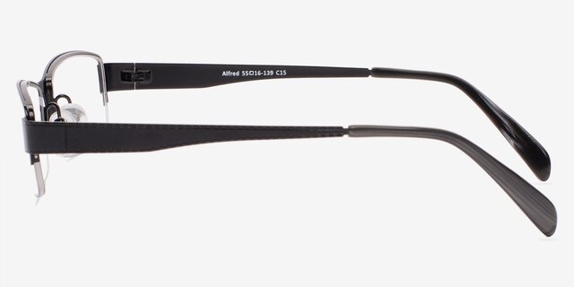 Alfred Black MetalEyeglass Frames from EyeBuyDirect, Side View