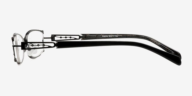 Atlanta Black MetalEyeglass Frames from EyeBuyDirect, Side View