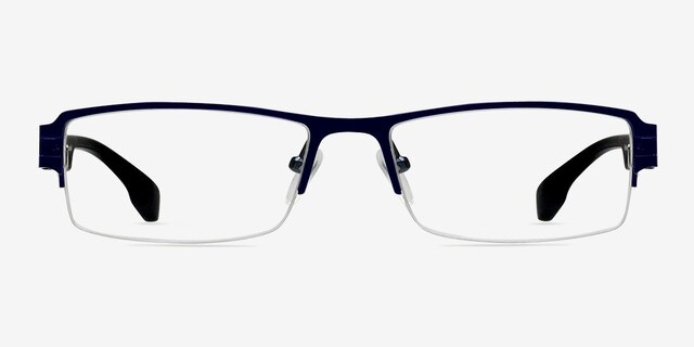 Donna Navy MetalEyeglass Frames from EyeBuyDirect, Front View