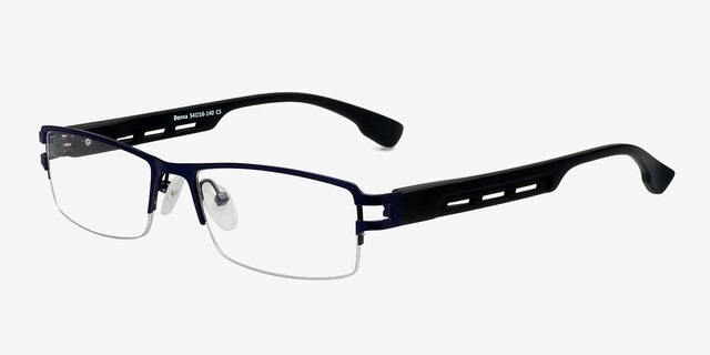 Donna Navy MetalEyeglass Frames from EyeBuyDirect, Angle View