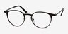 Thin Line Coffee MetalEyeglass Frames from EyeBuyDirect, Angle View