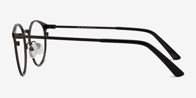 Thin Line Coffee MetalEyeglass Frames from EyeBuyDirect, Side View
