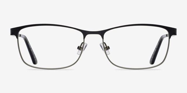 Ashlyn Black MetalEyeglass Frames from EyeBuyDirect, Front View