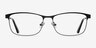 Ashlyn Black MetalEyeglass Frames from EyeBuyDirect, Front View