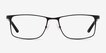 Clinton Black MetalEyeglass Frames from EyeBuyDirect, Front View