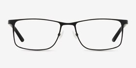 Clinton  Black  Métal Montures de lunettes de vue d'EyeBuyDirect, Vue de Face