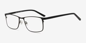 Clinton  Black  Métal Montures de lunettes de vue d'EyeBuyDirect, Vue d'Angle