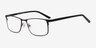 Clinton Black MétalMontures de lunettes de vue d'EyeBuyDirect, Vue d'Angle