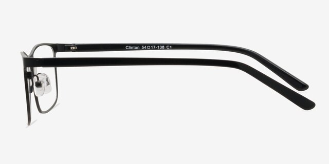 Clinton Black MétalMontures de lunettes de vue d'EyeBuyDirect, Vue de Côté
