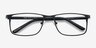 Clinton Black MétalMontures de lunettes de vue d'EyeBuyDirect, Vue Rapprochée