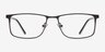 Clinton Gunmetal & Black MetalEyeglass Frames from EyeBuyDirect, Front View