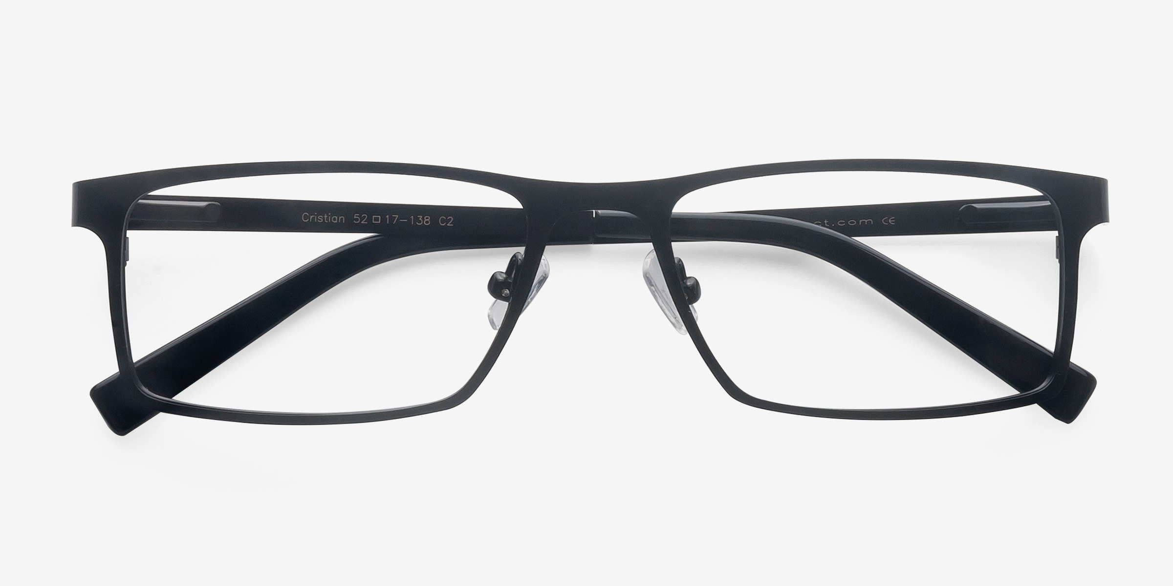Cristian Rectangle Black Glasses for Men | Eyebuydirect
