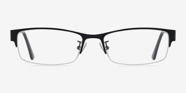 Curtis Black MetalEyeglass Frames from EyeBuyDirect, Front View