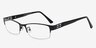 Curtis Black MetalEyeglass Frames from EyeBuyDirect, Angle View