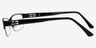 Curtis Black MetalEyeglass Frames from EyeBuyDirect, Side View