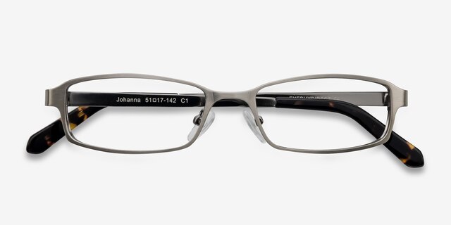 Johanna Gunmetal MetalEyeglass Frames from EyeBuyDirect, Closed View