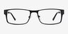 Elliot Black MetalEyeglass Frames from EyeBuyDirect, Front View