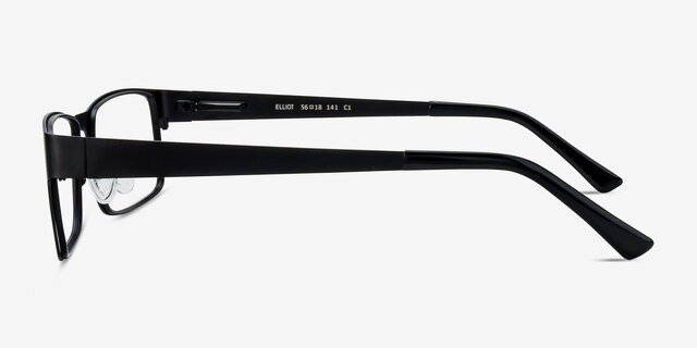 Elliot Black MetalEyeglass Frames from EyeBuyDirect, Side View