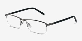 Mel  Silver  Métal Montures de lunettes de vue d'EyeBuyDirect, Vue d'Angle