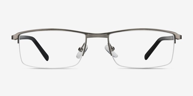 Mel Gunmetal MetalEyeglass Frames from EyeBuyDirect, Front View