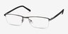 Mel Gunmetal MetalEyeglass Frames from EyeBuyDirect, Angle View