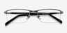 Mel Gunmetal MetalEyeglass Frames from EyeBuyDirect, Closed View