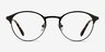 Little Time Noir MétalMontures de lunettes de vue d'EyeBuyDirect, Vue de Face
