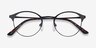 Little Time Noir MétalMontures de lunettes de vue d'EyeBuyDirect, Vue Rapprochée