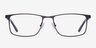 Clinton Gunmetal MetalEyeglass Frames from EyeBuyDirect, Front View