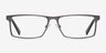 Cristian Gunmetal & Black MetalEyeglass Frames from EyeBuyDirect, Front View